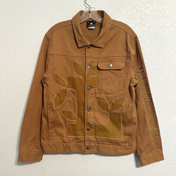Lrg Other - LRG Trucker Jacket Men’s Medium Brown Tan Denim Lifted Research Group Naturalist